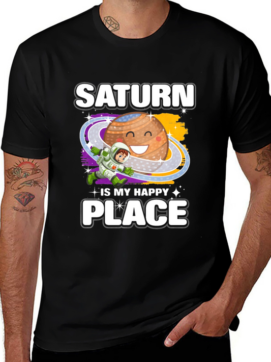 Saturn Is My Happy Place Graphic T-Shirt