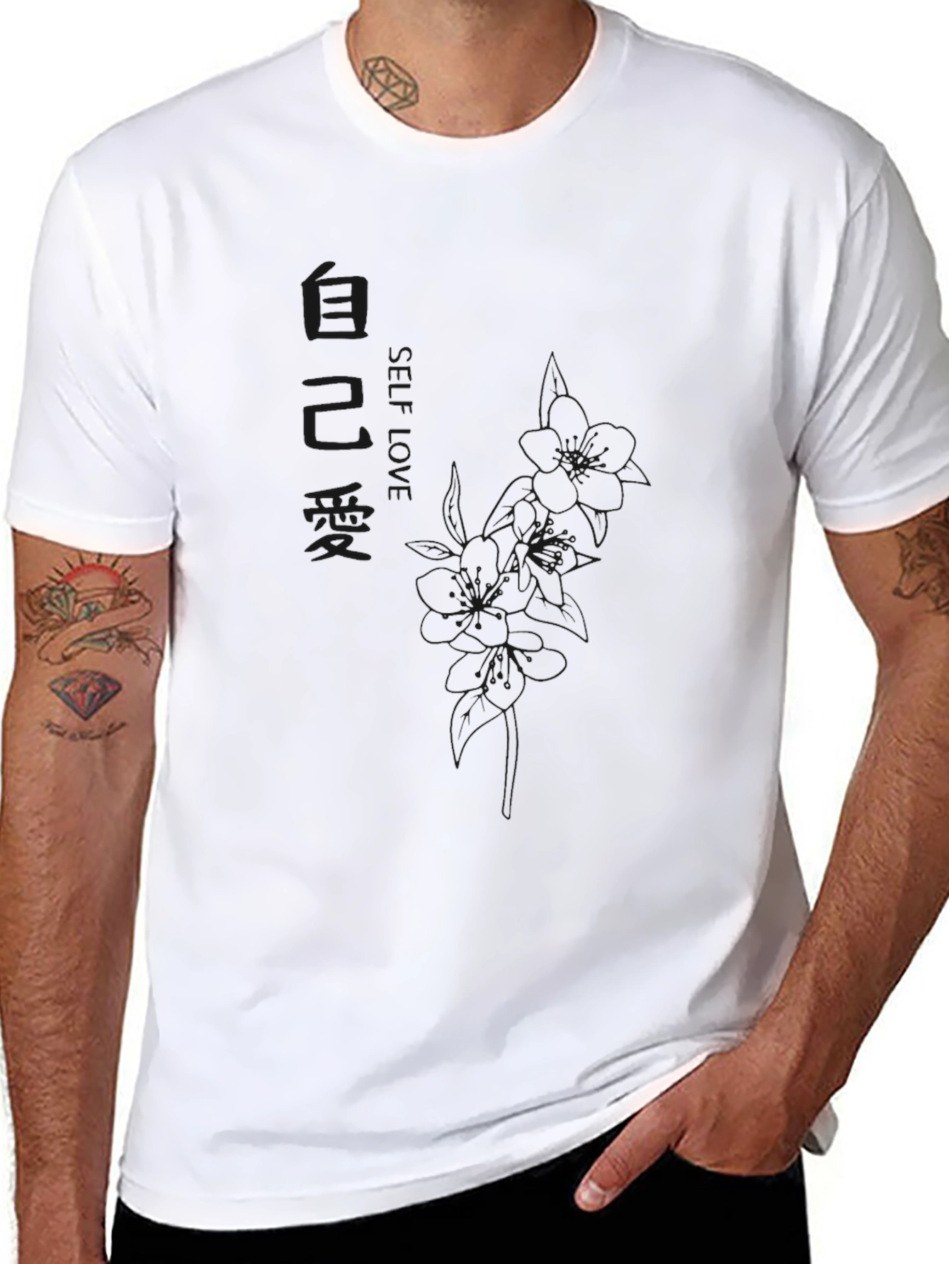 Mens Basic Black Crew Neck T-Shirt