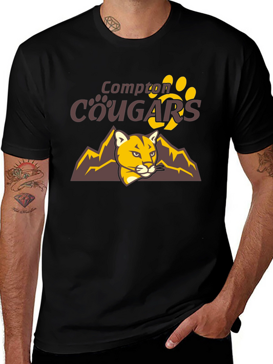 Compton Cougars Graphic T-Shirt - Black