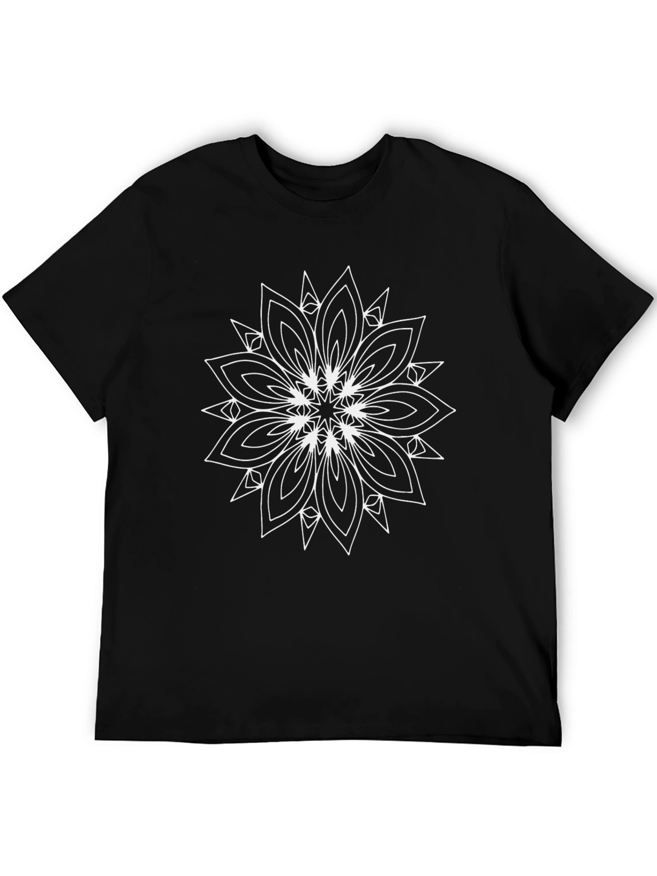 Geometric Mandala Black T-Shirt