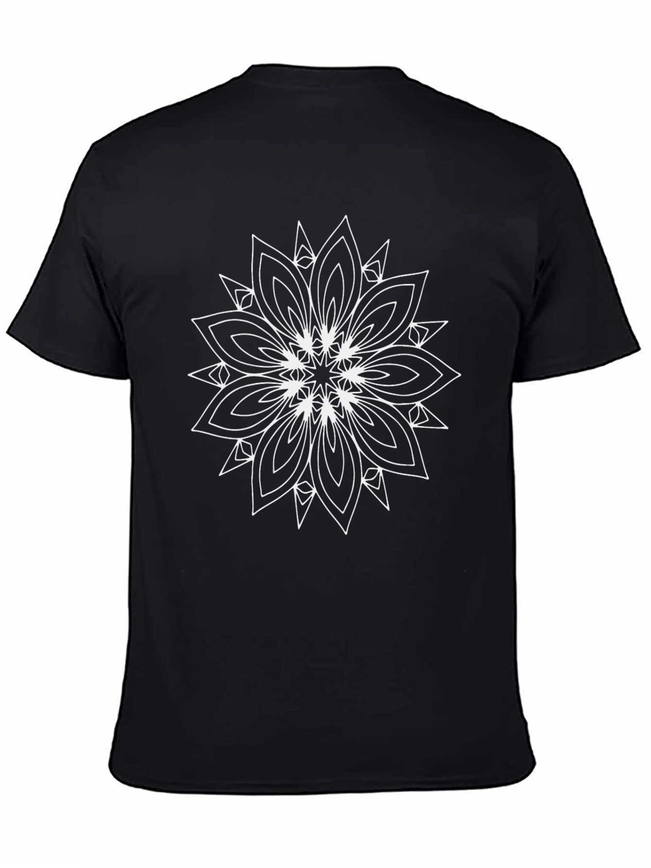 Geometric Mandala Black T-Shirt