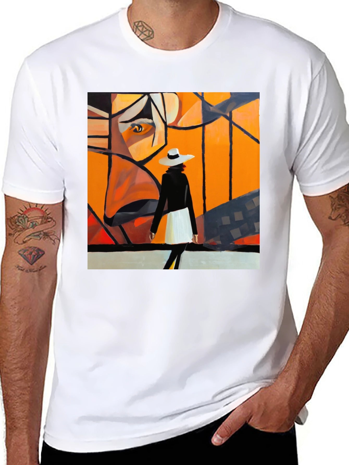 Abstract Art Black T-Shirt - Stylish Graphic Tee