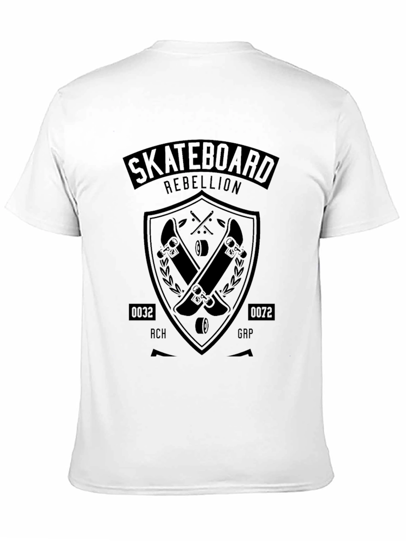 Skateboard Rebellion Graphic T-Shirt - Black