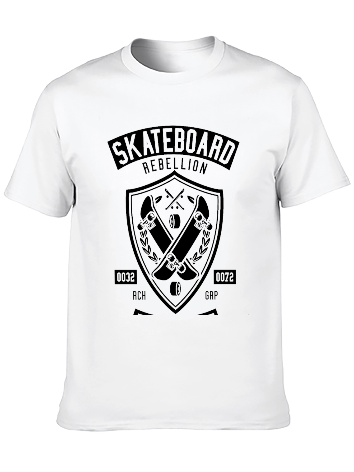 Skateboard Rebellion Graphic T-Shirt - Black