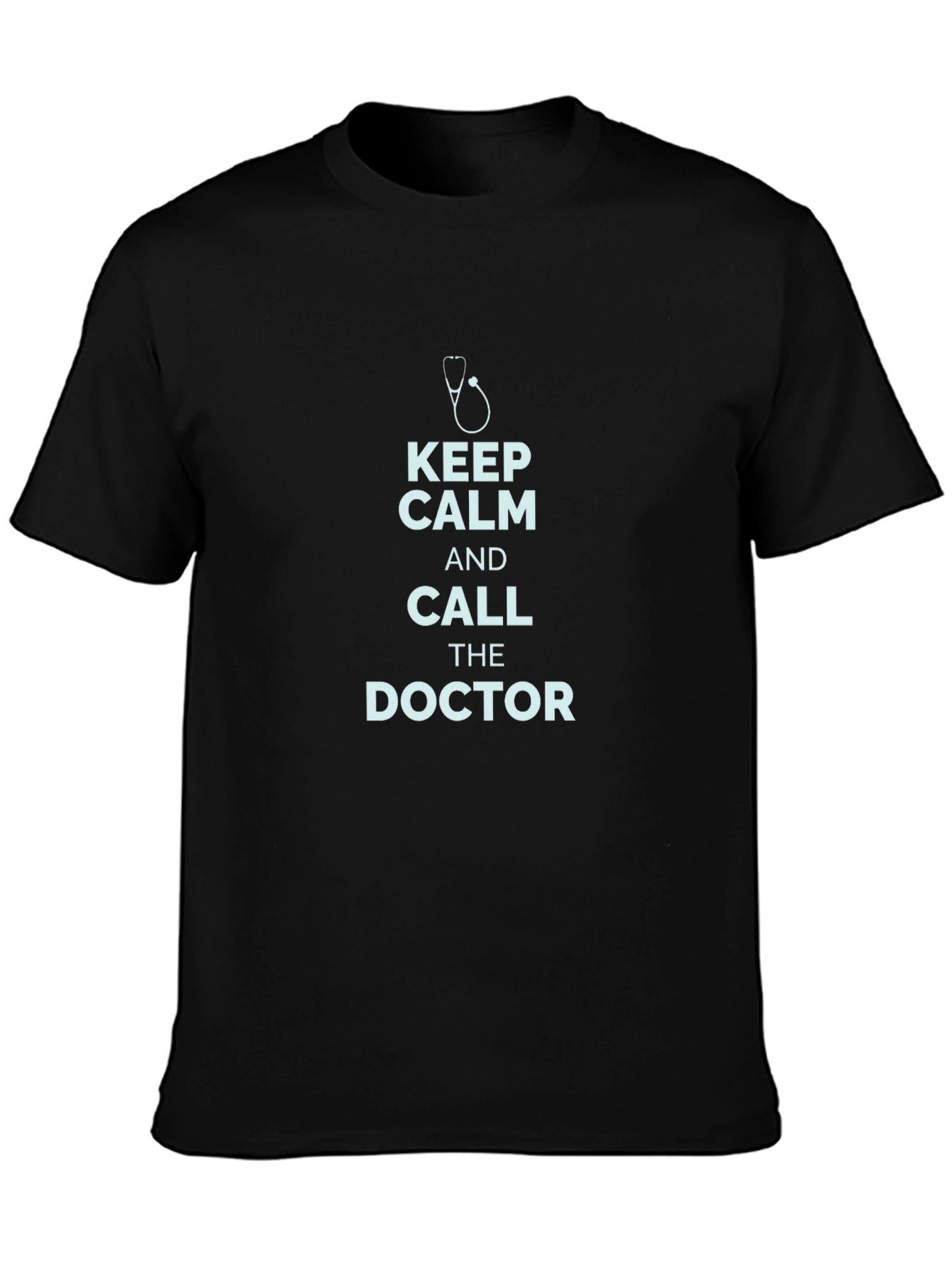 Keep Calm and Call the Doctor Black T-Shirt