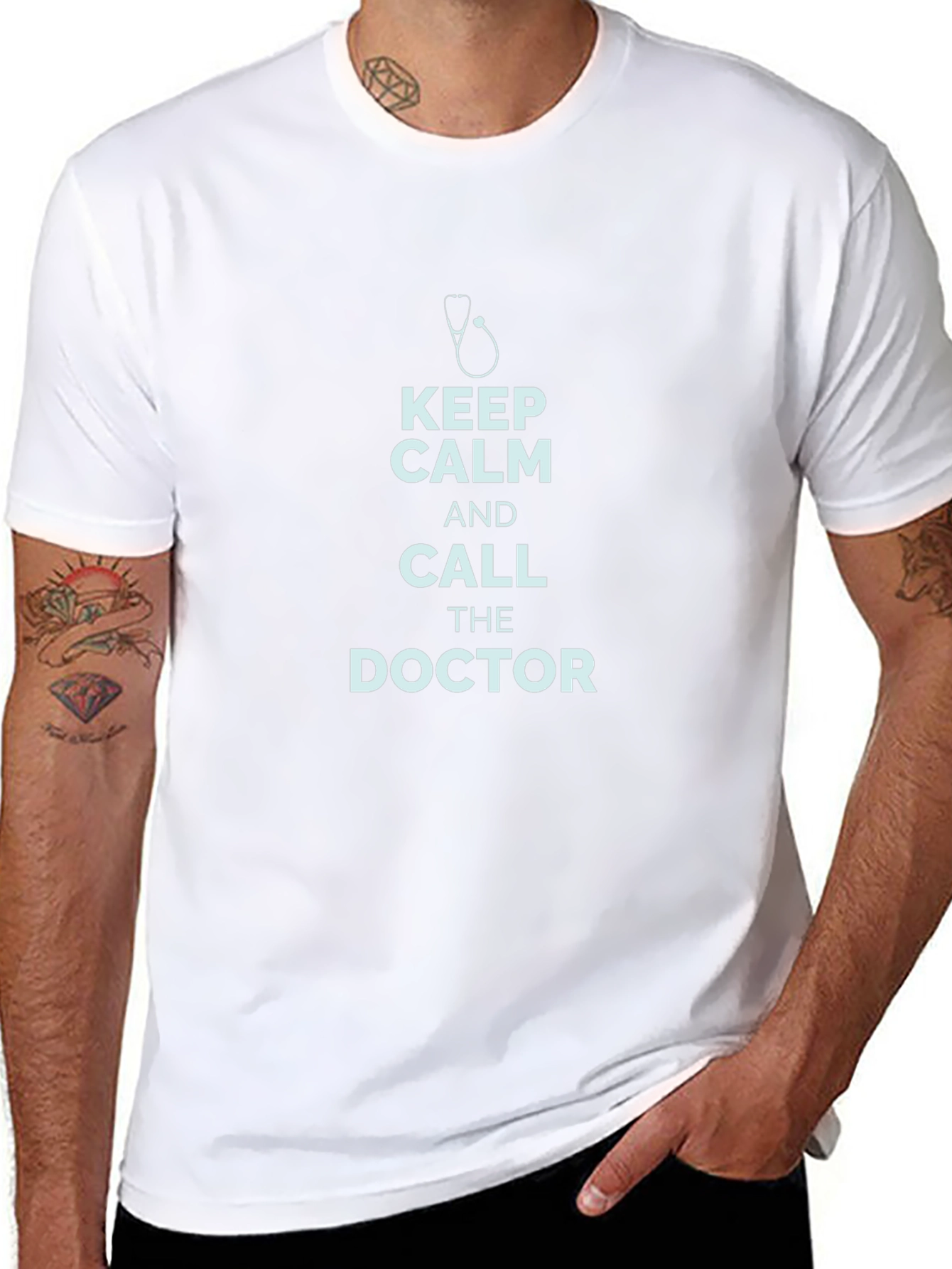Keep Calm and Call the Doctor Black T-Shirt