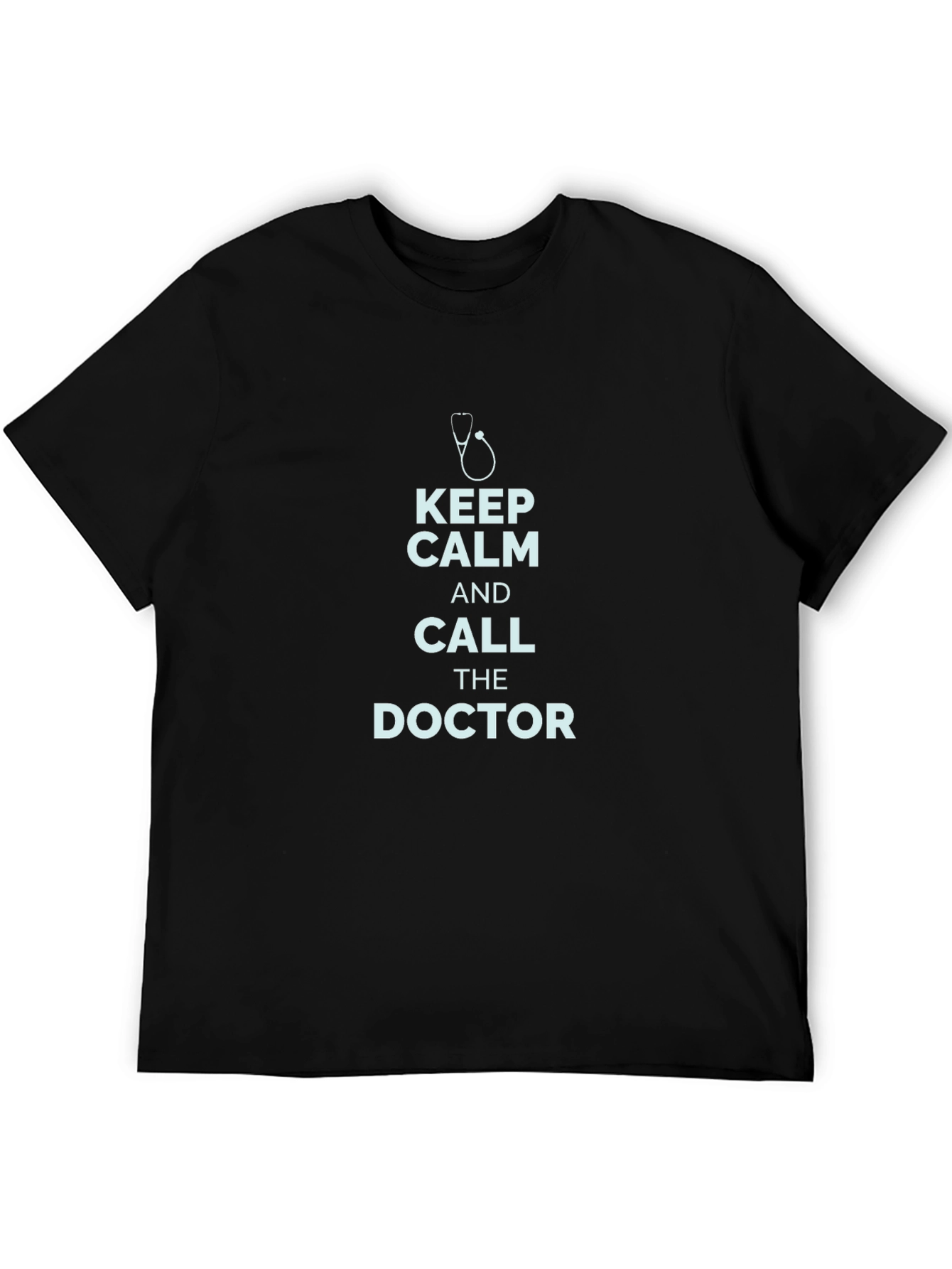 Keep Calm and Call the Doctor Black T-Shirt