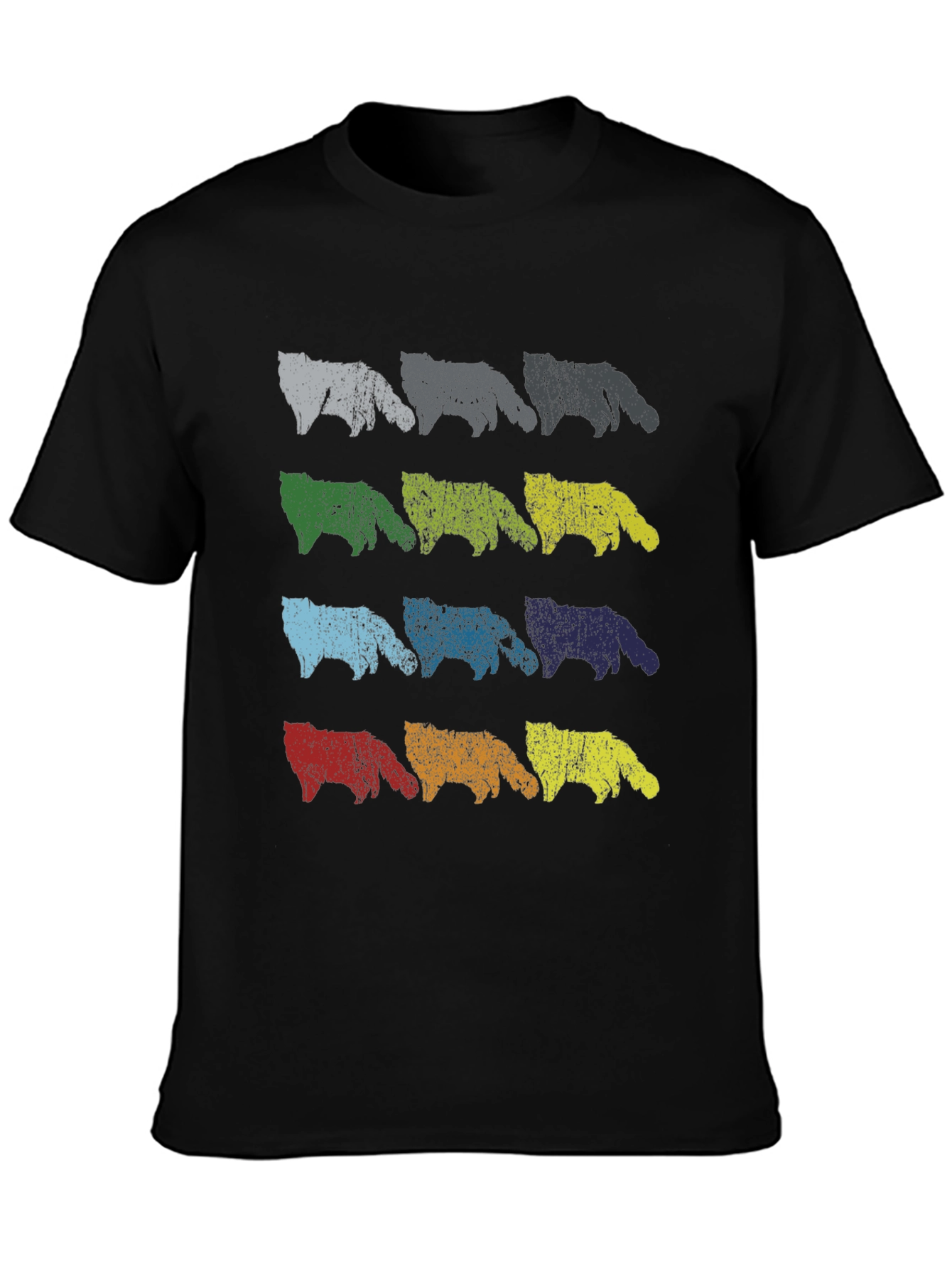 Retro Colorful Dog T-Shirt