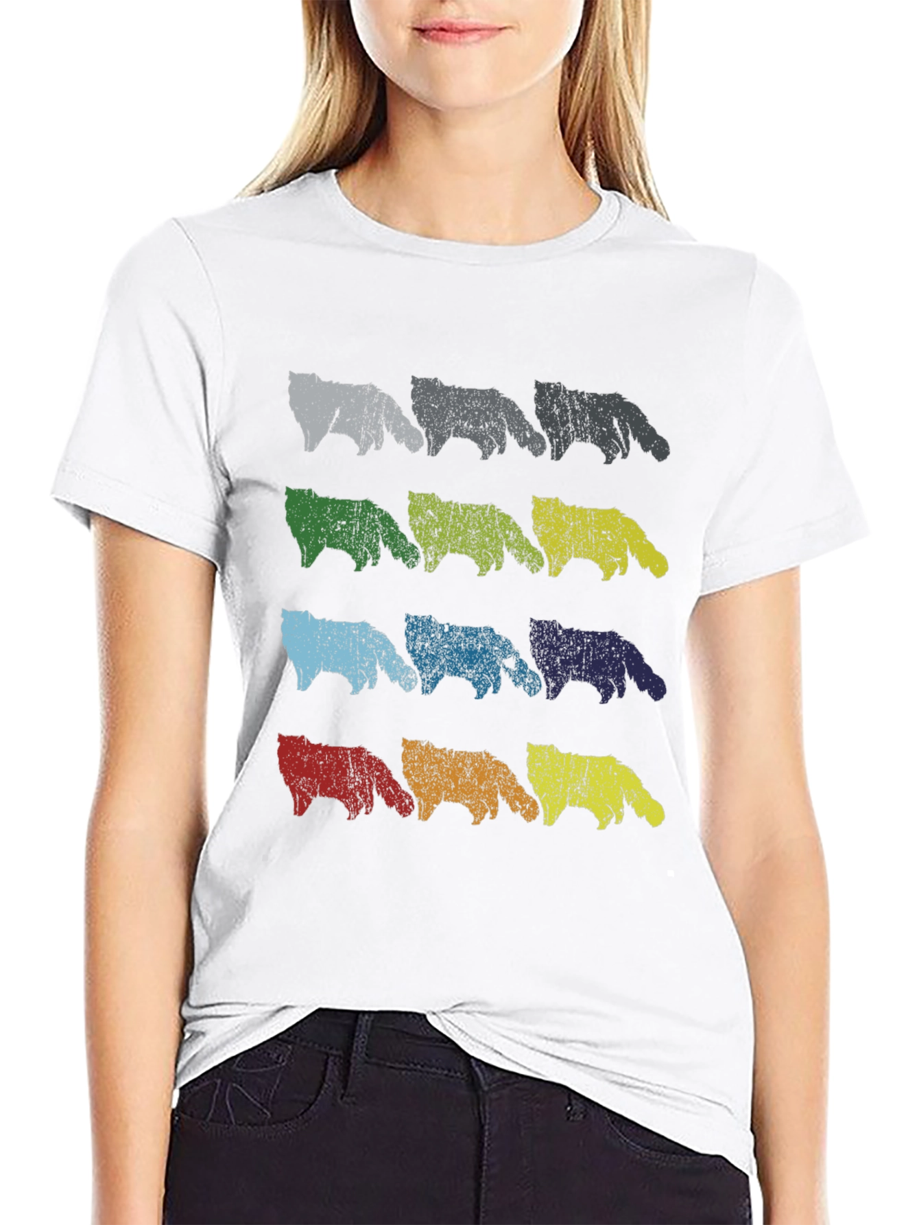 Retro Colorful Dog T-Shirt