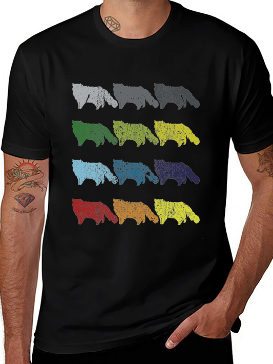Retro Colorful Dog T-Shirt