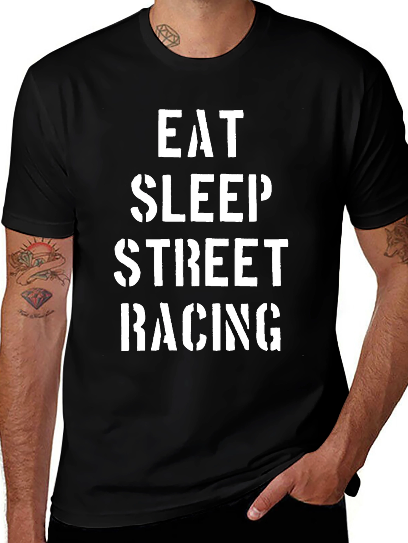 Eat Sleep Street Racing Graphic Tee