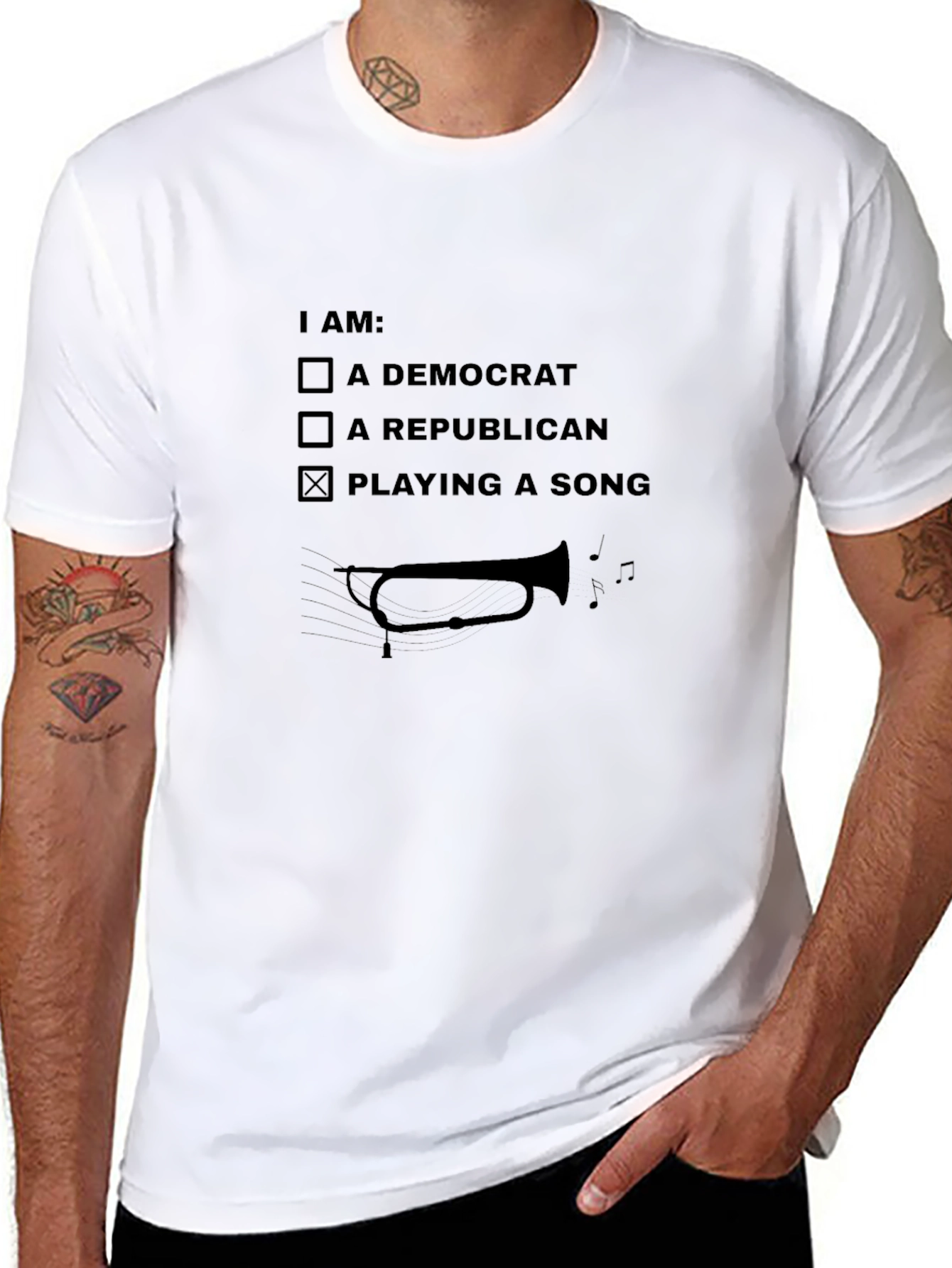 I Am Playing A Song T-Shirt Trumpet Music Tee