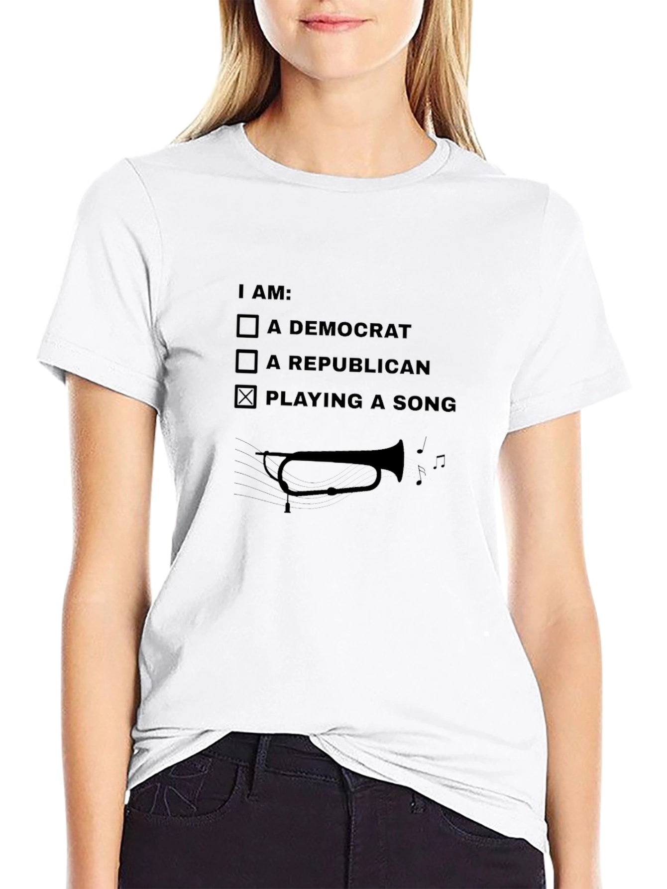 I Am Playing A Song T-Shirt Trumpet Music Tee