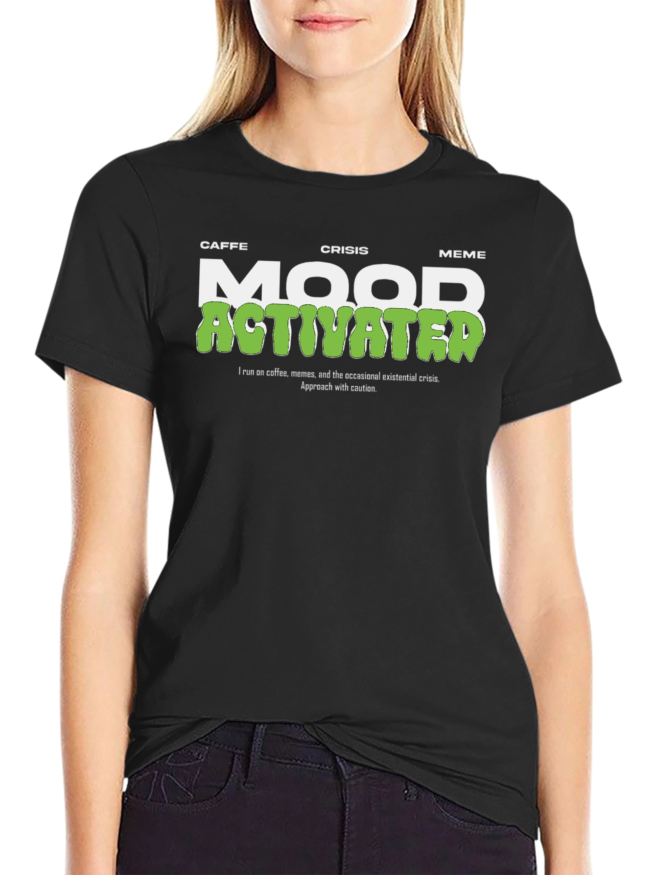 Mood Activated T-Shirt - Coffee Meme Crisis
