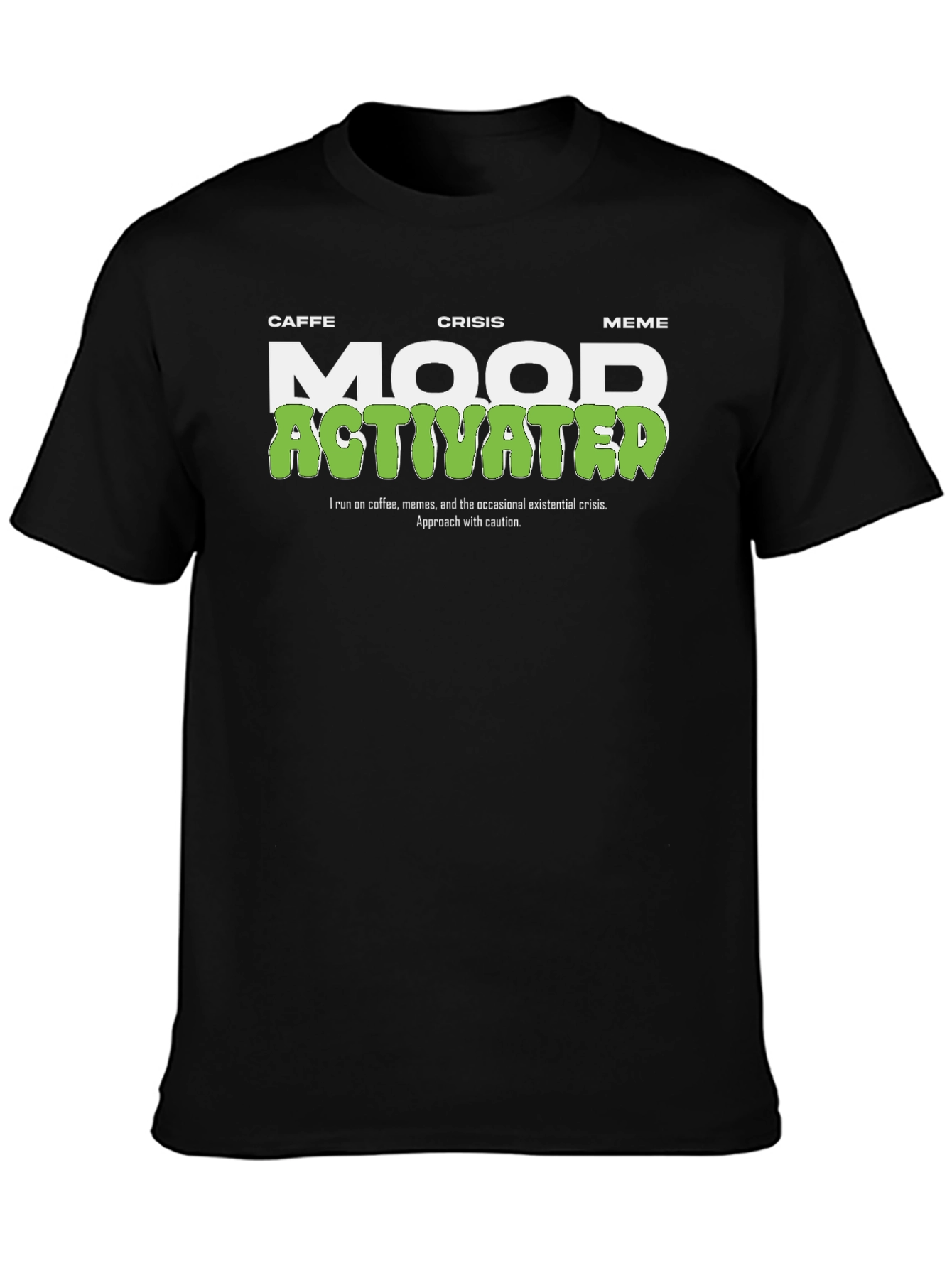 Mood Activated T-Shirt - Coffee Meme Crisis