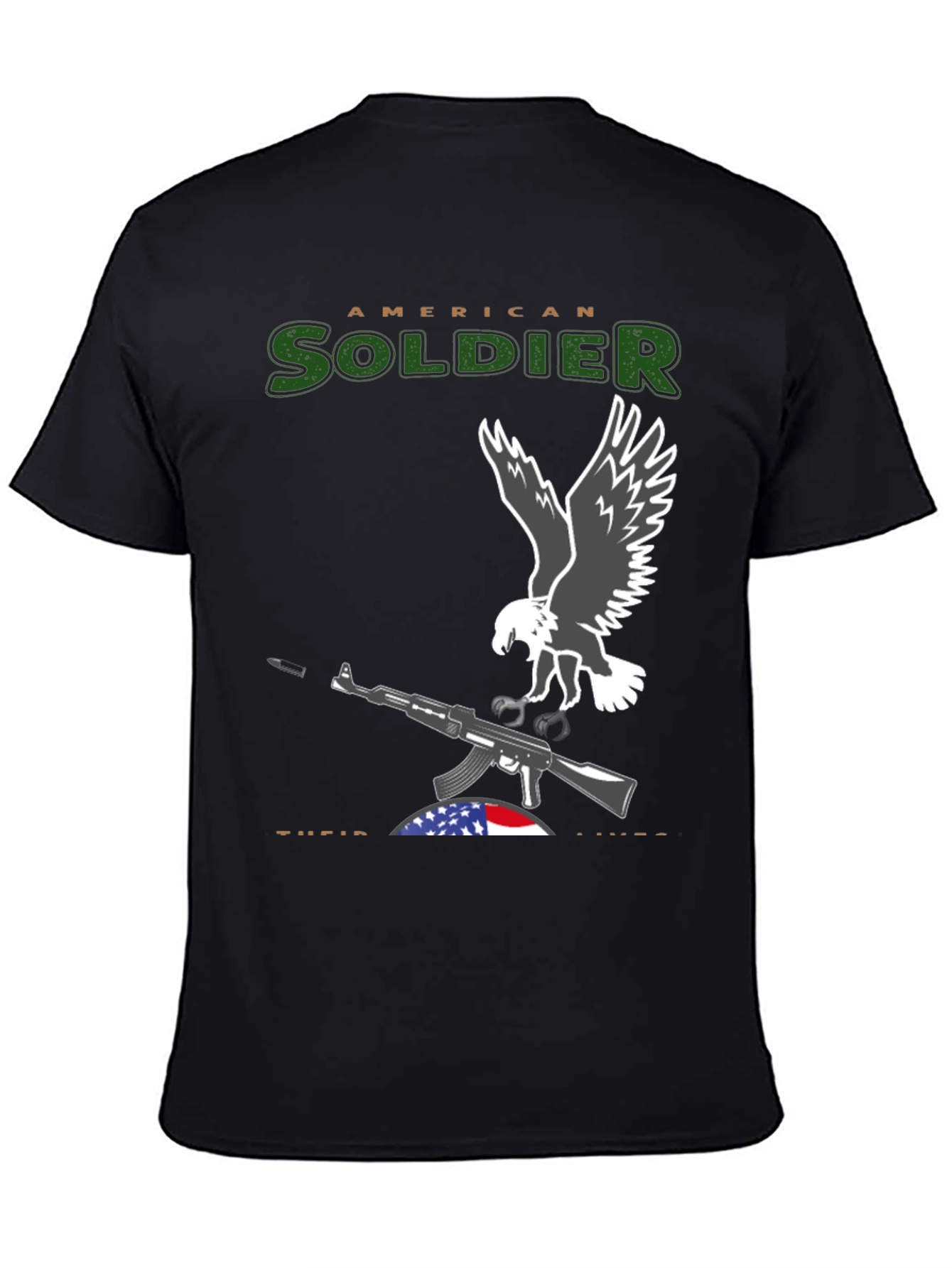 American Soldier Eagle Graphic T-Shirt