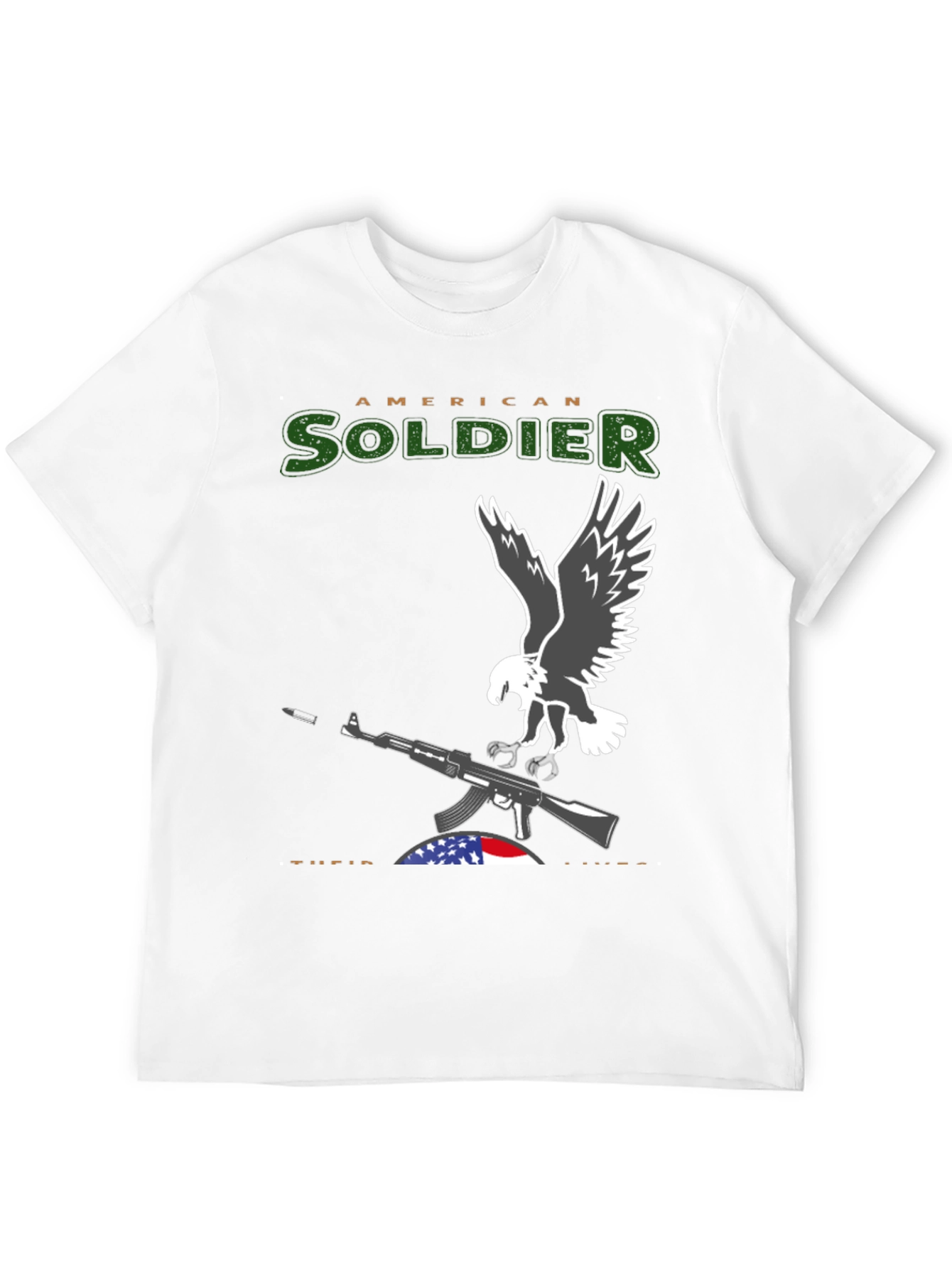American Soldier Eagle Graphic T-Shirt