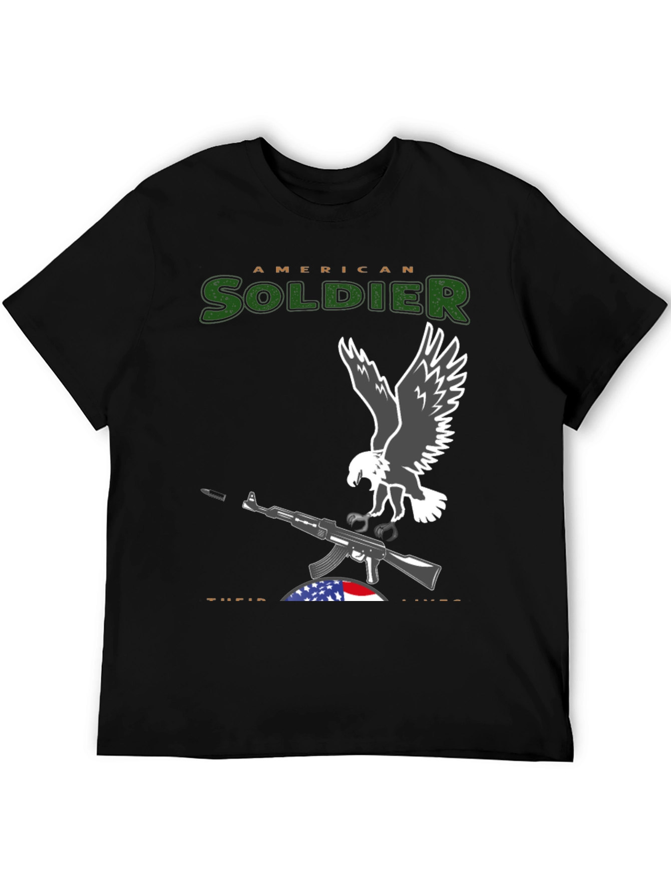 American Soldier Eagle Graphic T-Shirt