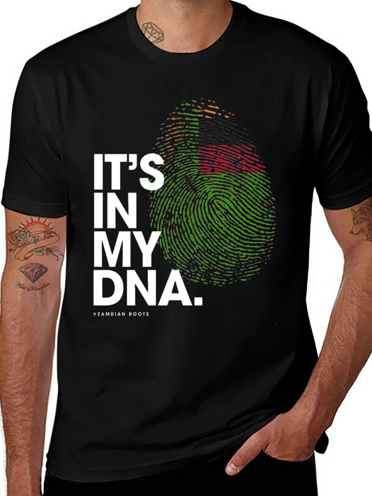 Its in My DNA Zambian Roots Black T-Shirt