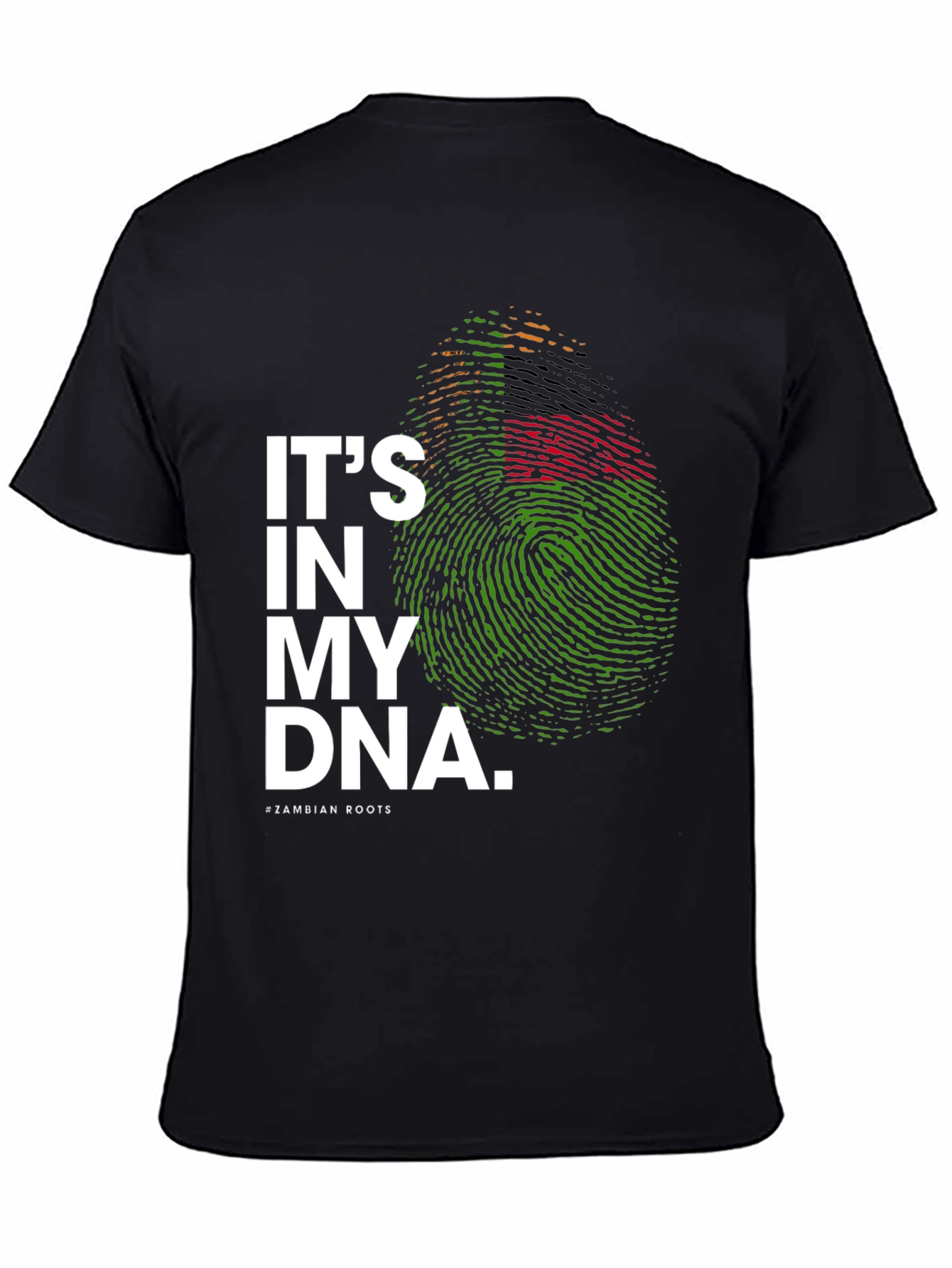 Its in My DNA Zambian Roots Black T-Shirt