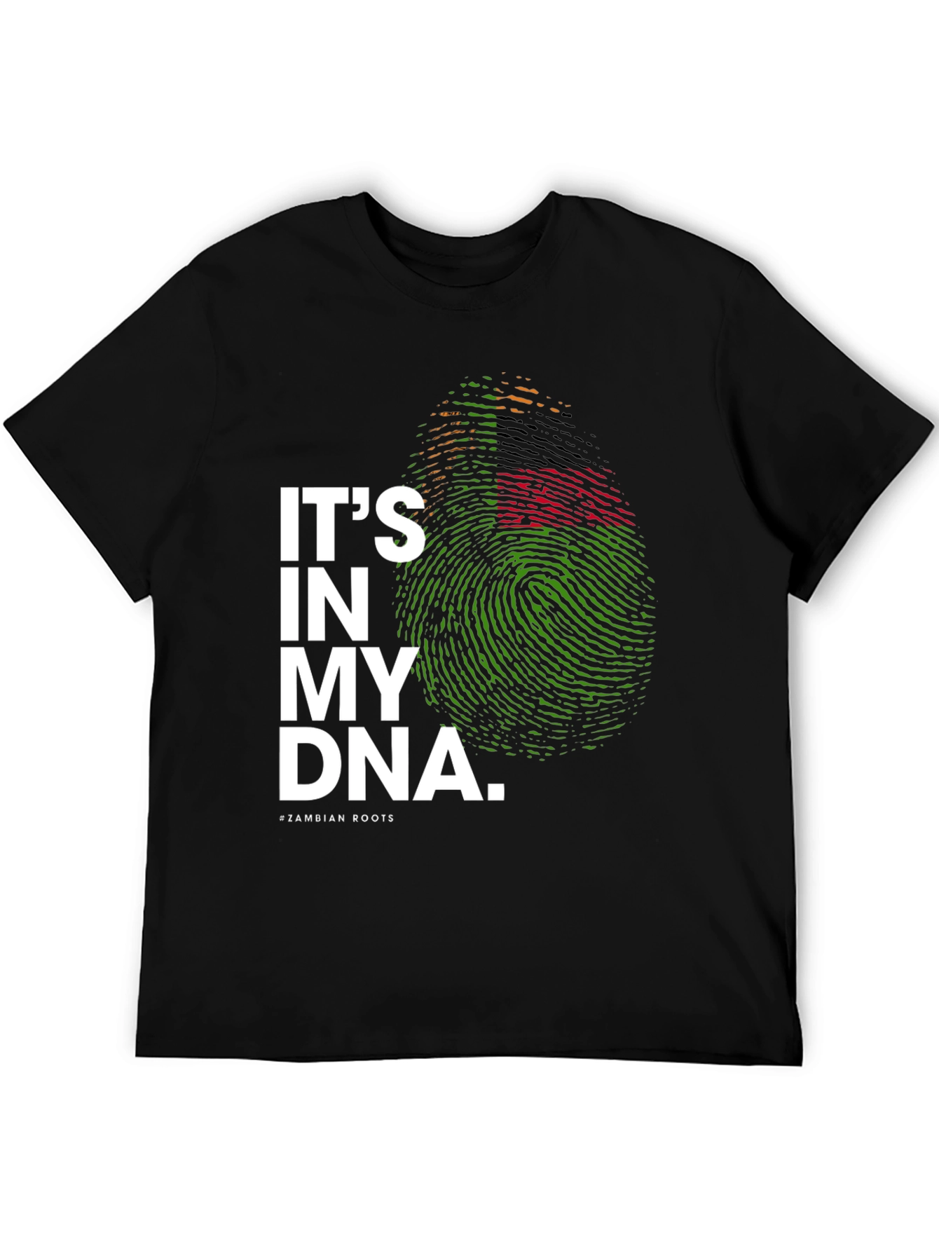 Its in My DNA Zambian Roots Black T-Shirt