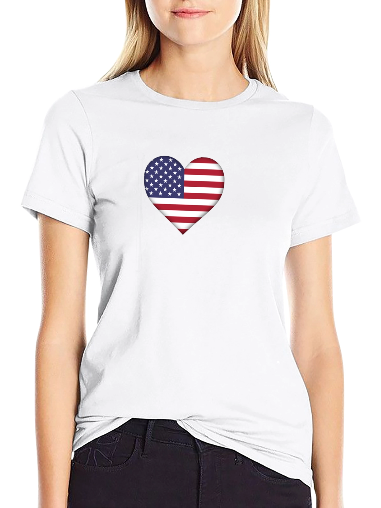 American Flag Heart T-Shirt