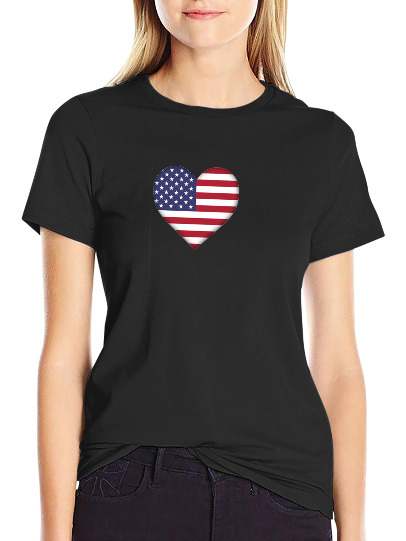 American Flag Heart T-Shirt