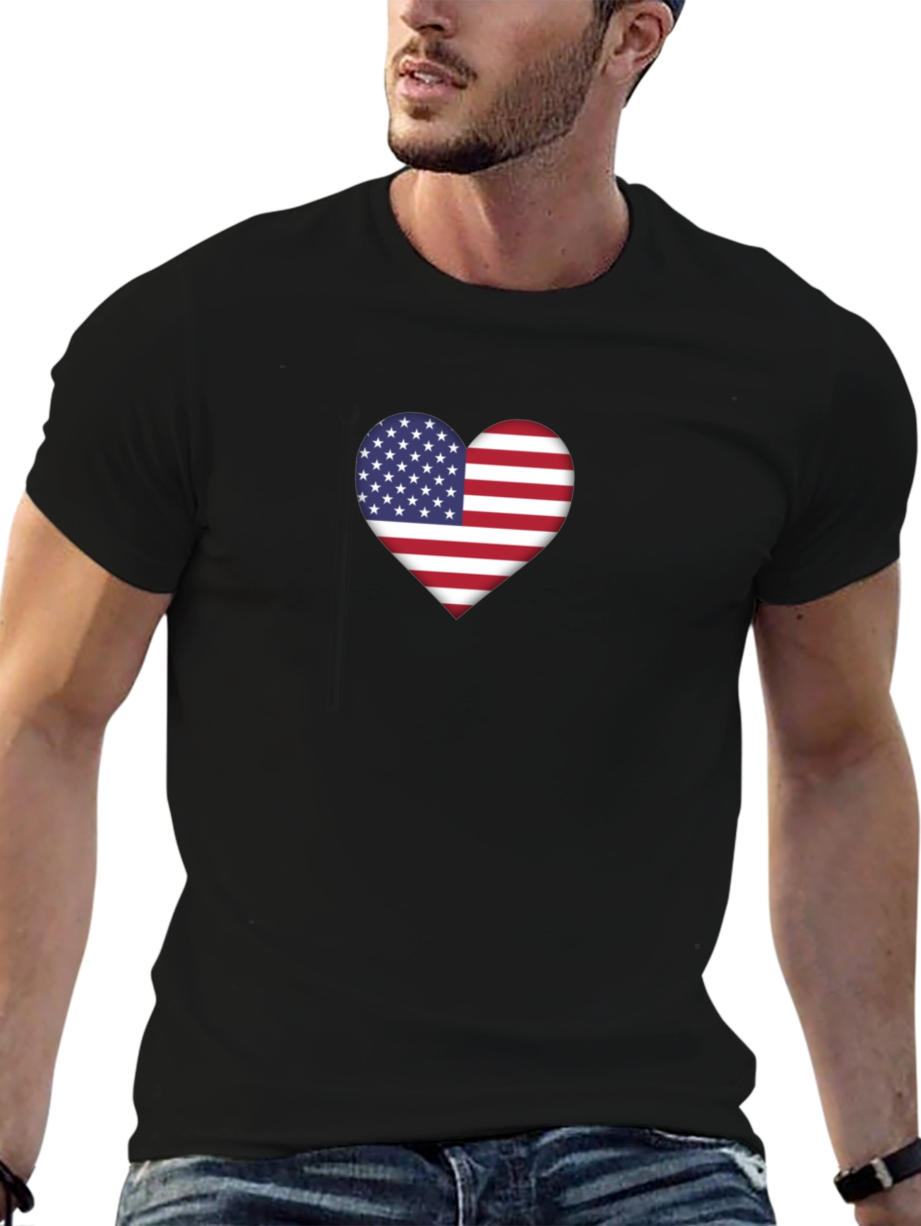 American Flag Heart T-Shirt