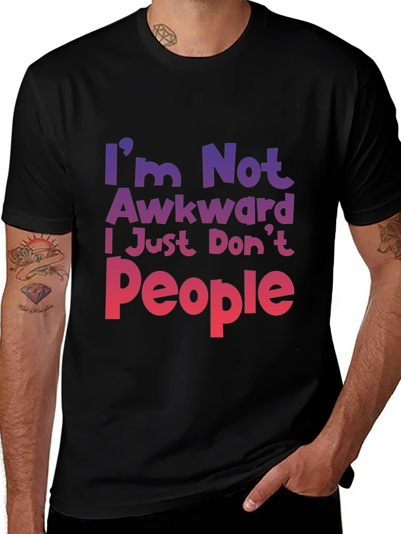Awkward? Graphic Tee - Introvert Humor T-Shirt