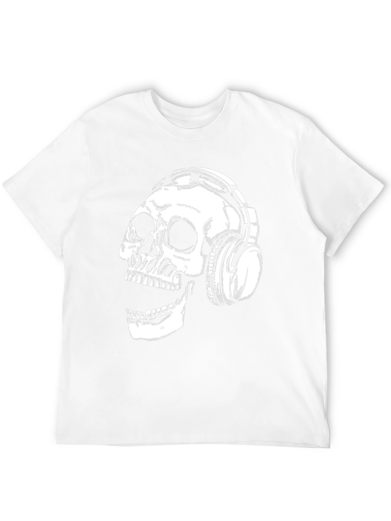 Skull Headphones Black T-Shirt