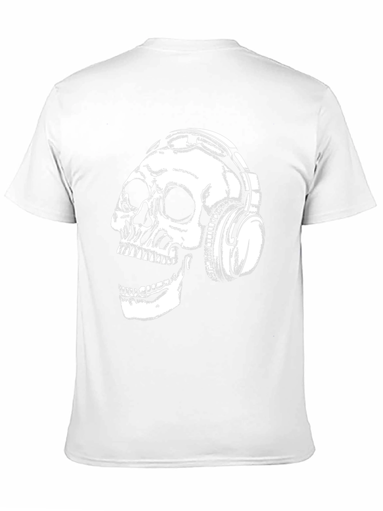 Skull Headphones Black T-Shirt