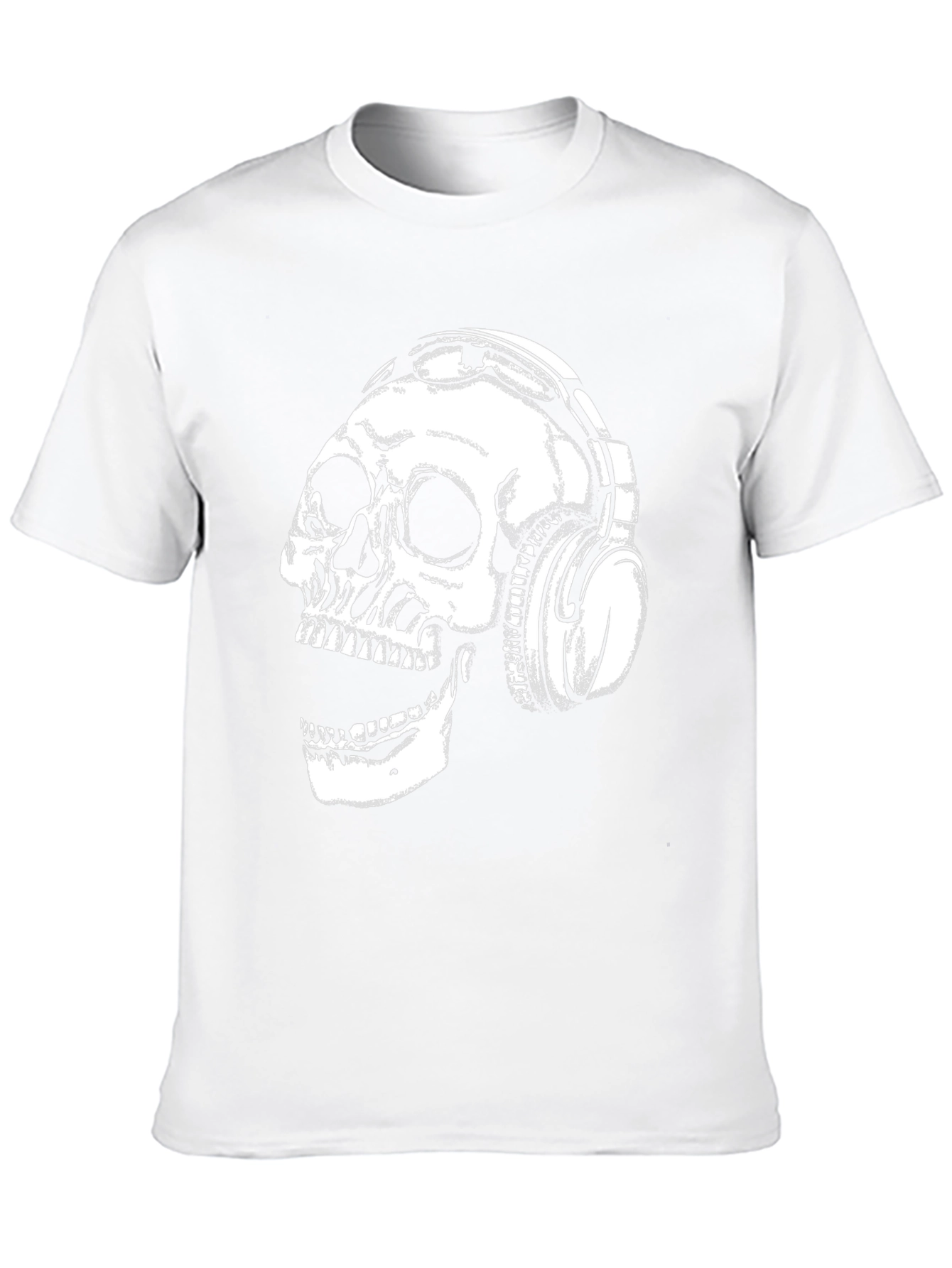 Skull Headphones Black T-Shirt