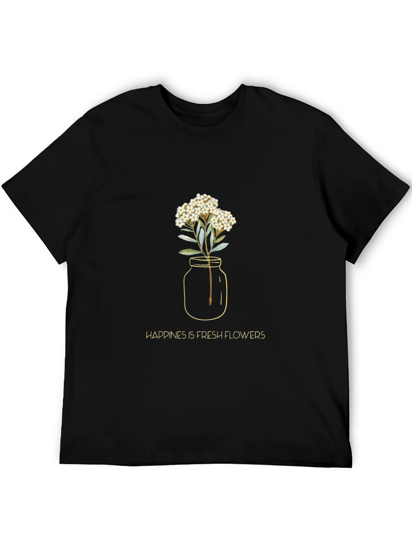 Fresh Flower Graphic Tee - Black