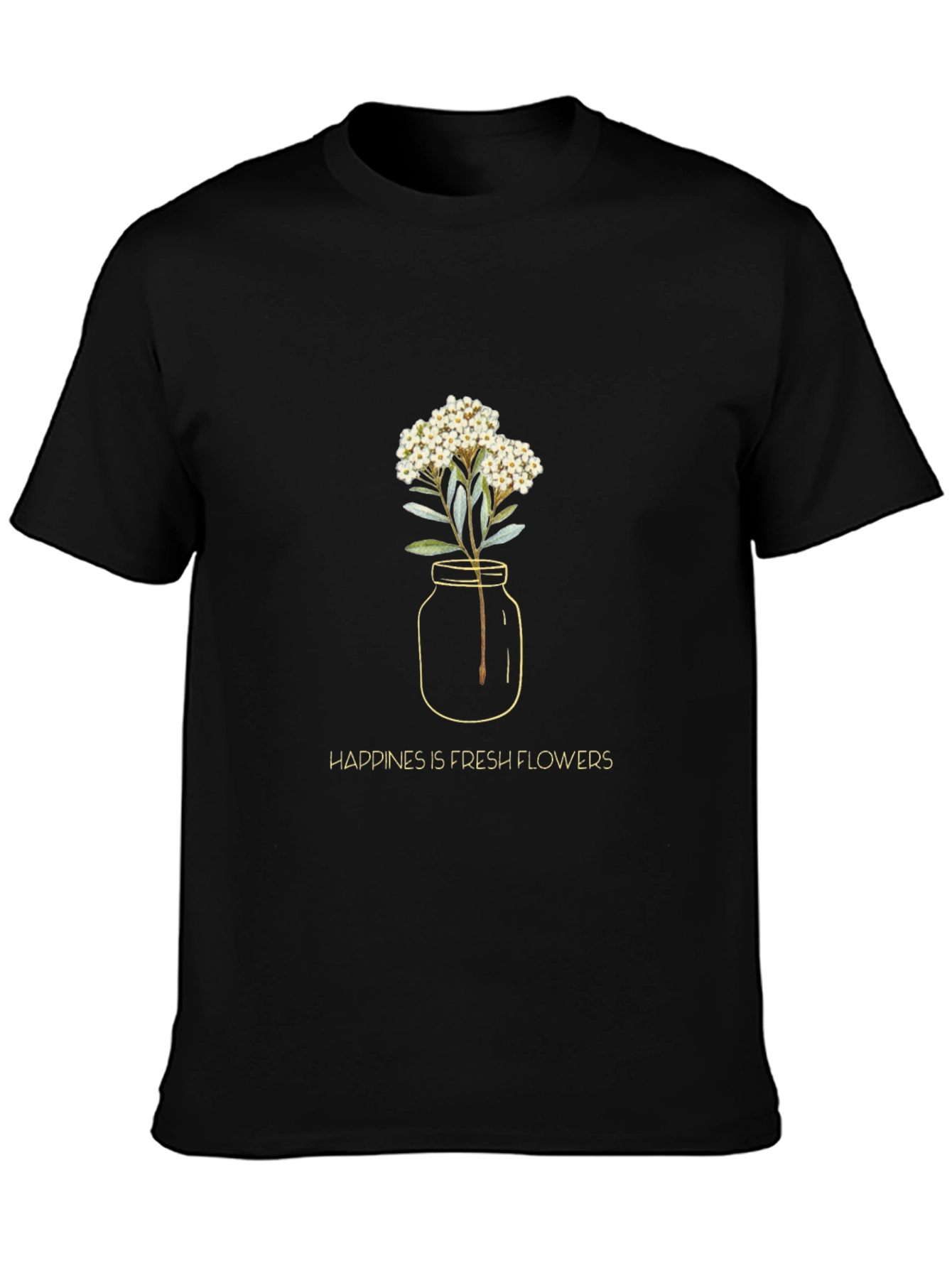 Fresh Flower Graphic Tee - Black