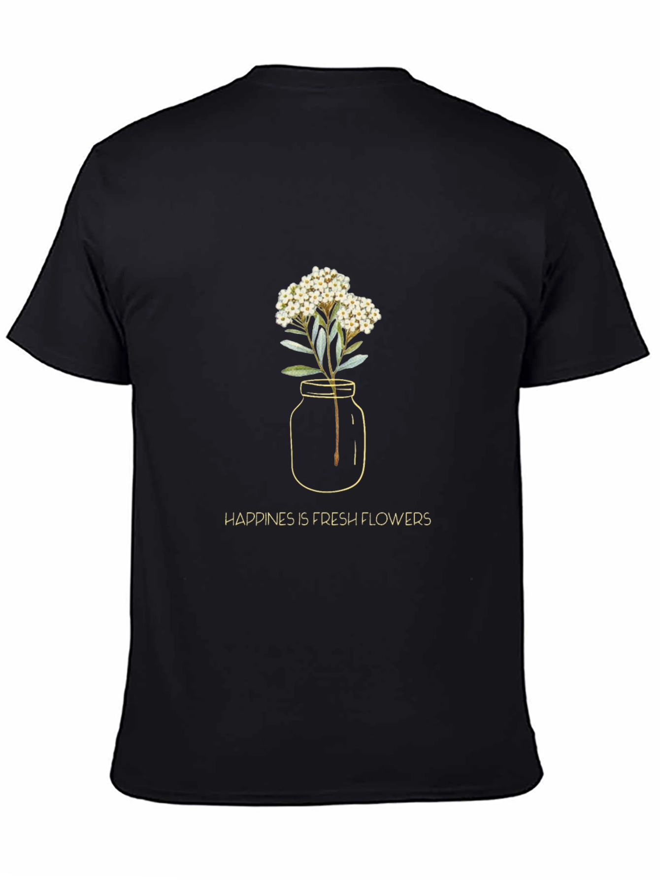 Fresh Flower Graphic Tee - Black