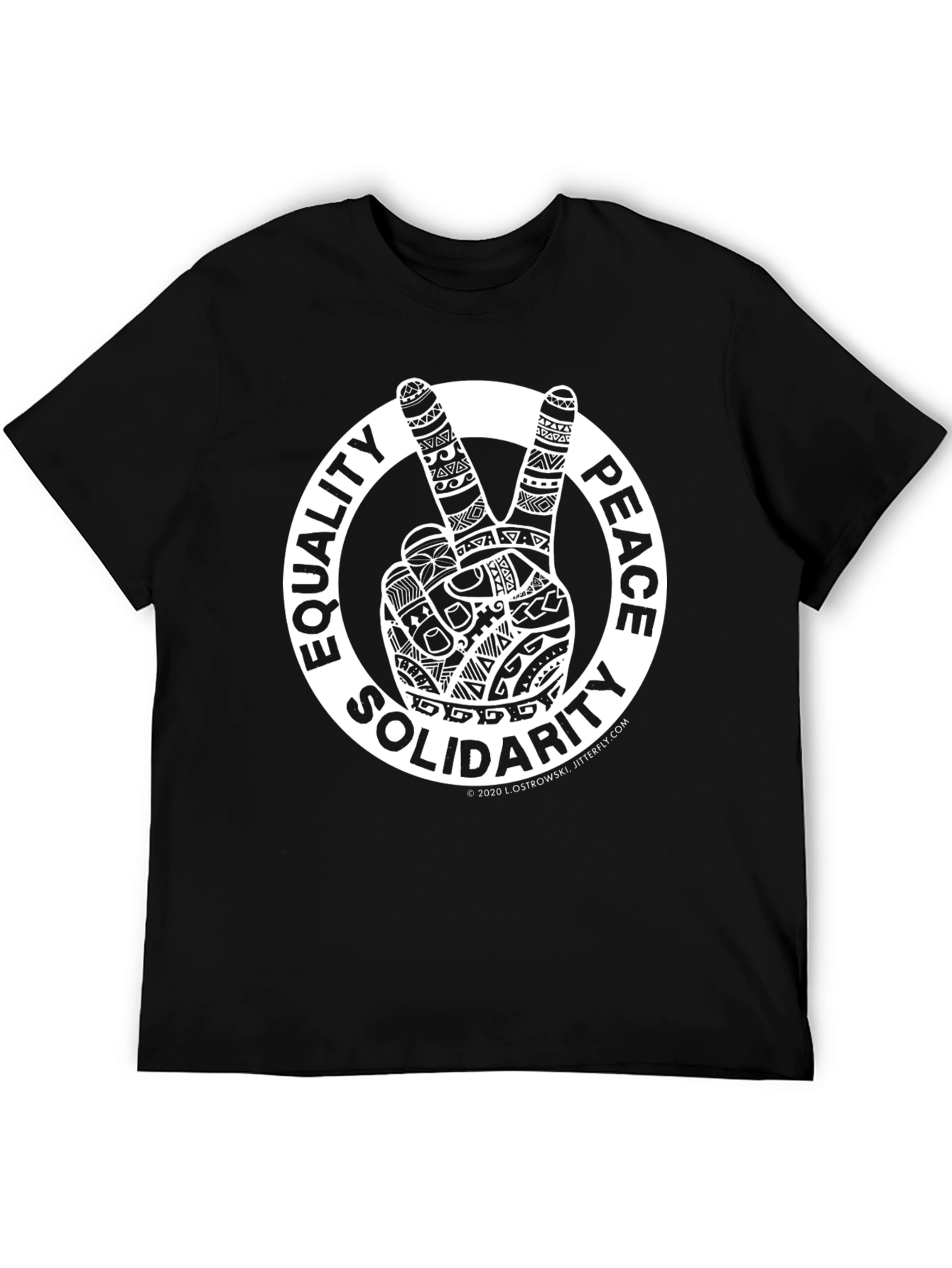 Equality Peace Solidarity T-Shirt - Black