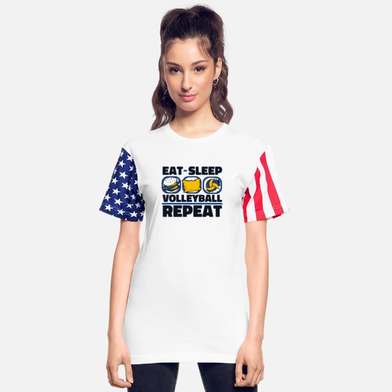 Eat Sleep Volleyball Repeat Team Player Coach