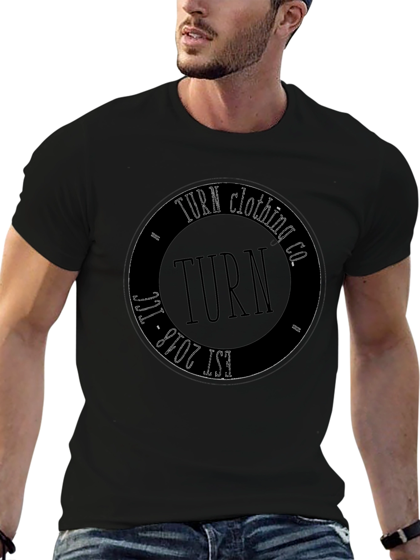 TURN Clothing Co. Black Graphic Tee