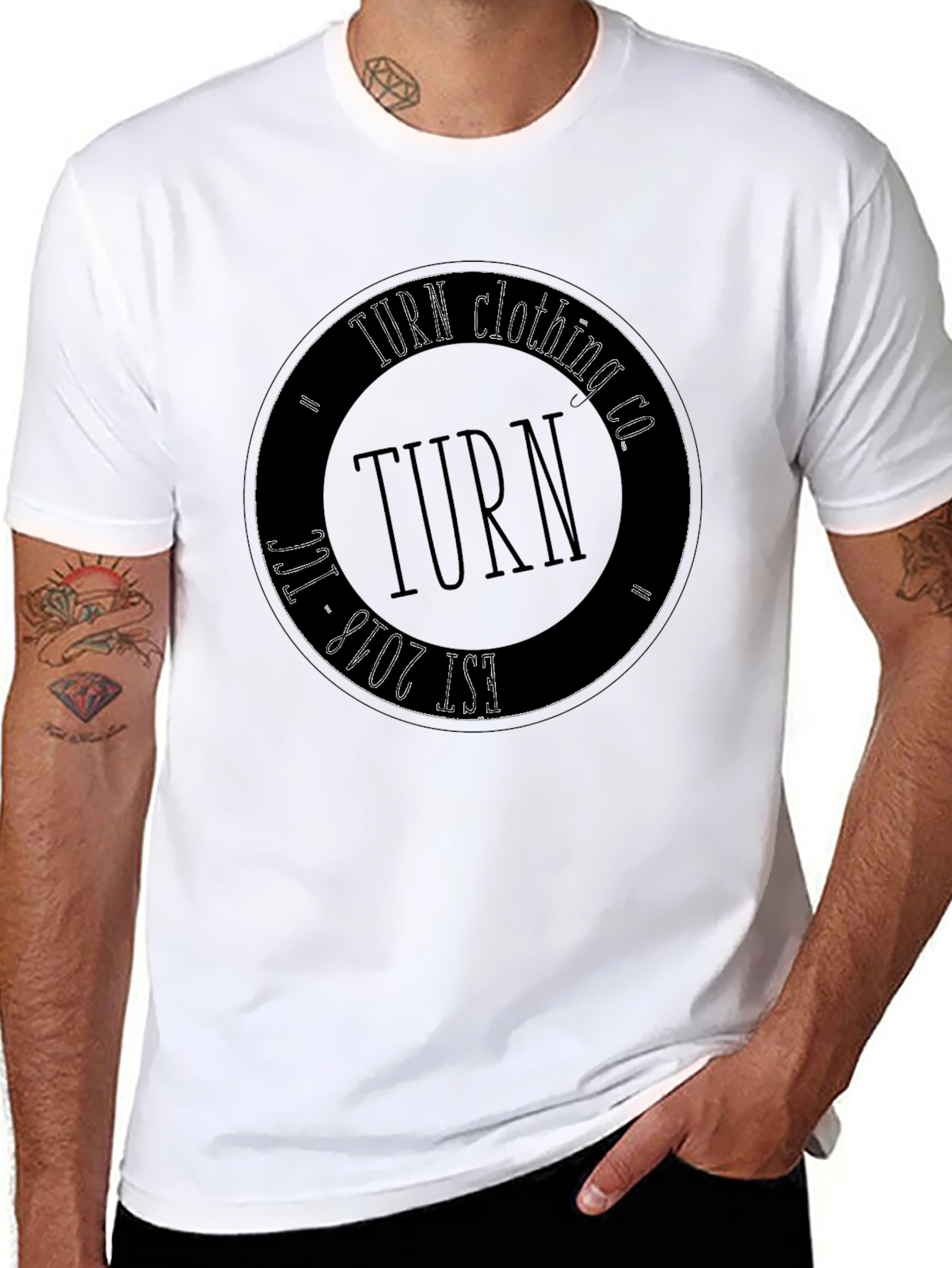 TURN Clothing Co. Black Graphic Tee