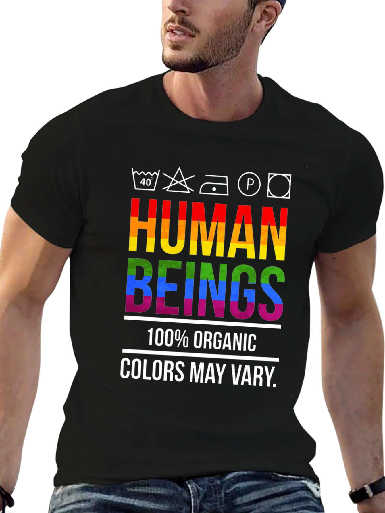 Human Beings Organic Rainbow Pride T-Shirt