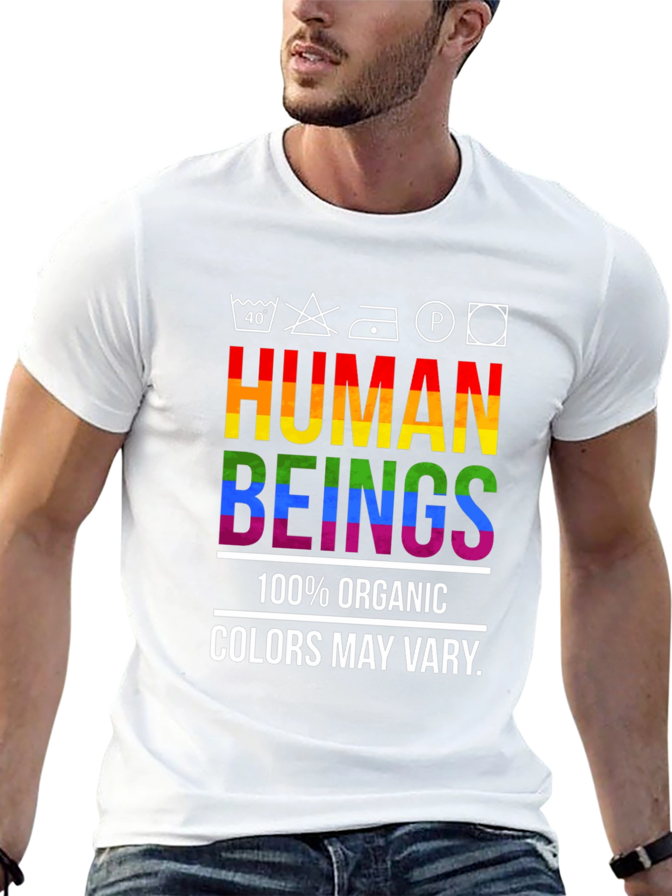 Human Beings Organic Rainbow Pride T-Shirt