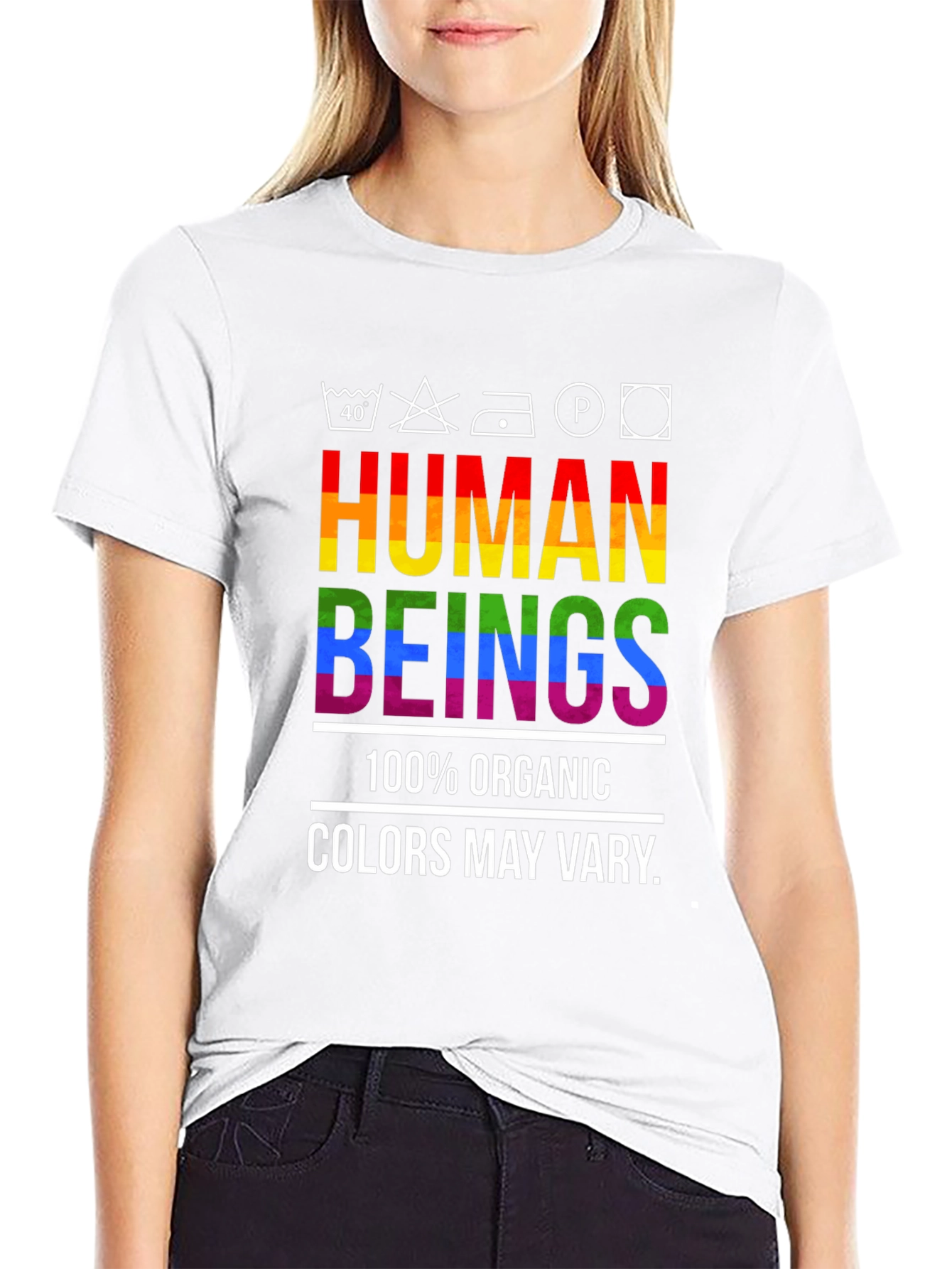 Human Beings Organic Rainbow Pride T-Shirt