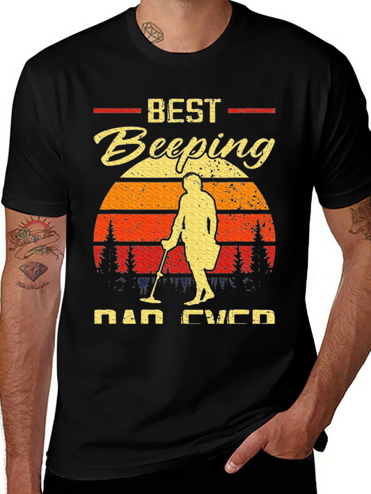 Best Beeping Dad Ever Black T-Shirt