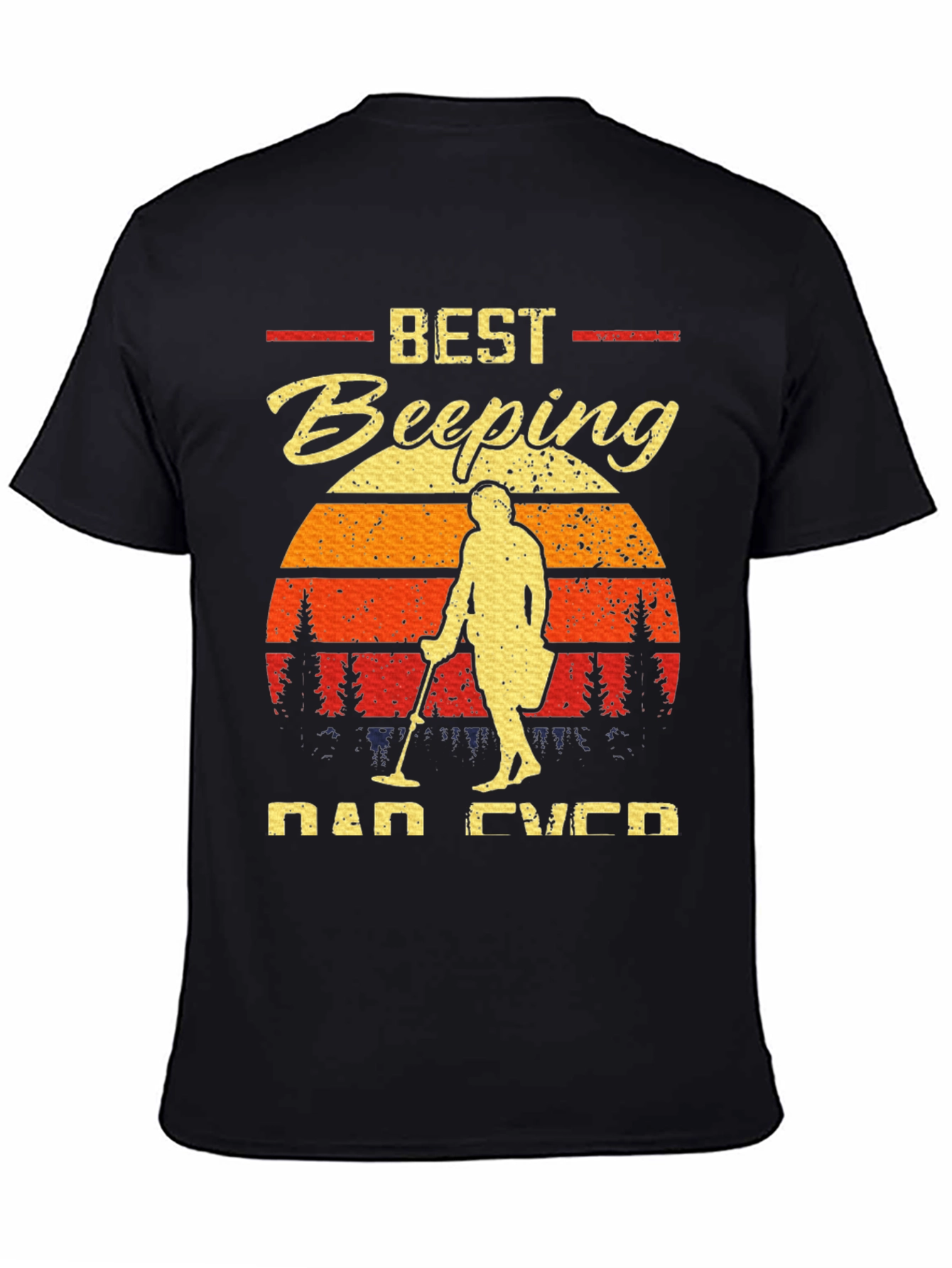 Best Beeping Dad Ever Black T-Shirt