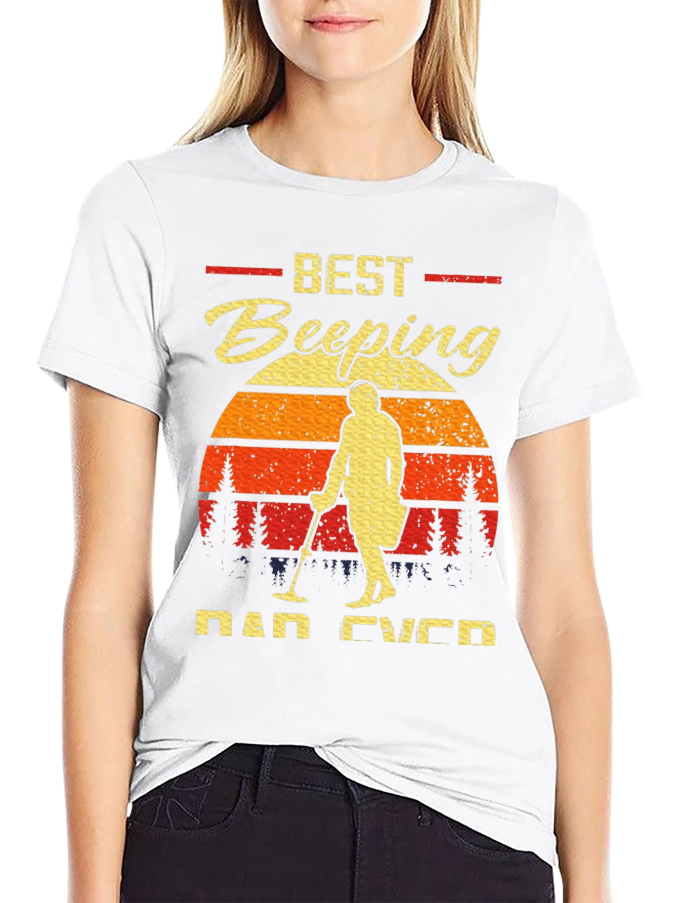Best Beeping Dad Ever Black T-Shirt