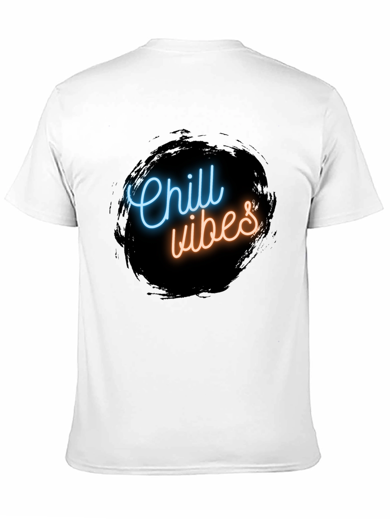 Chill Vibes Black Graphic Tee - Mens Casual Wear