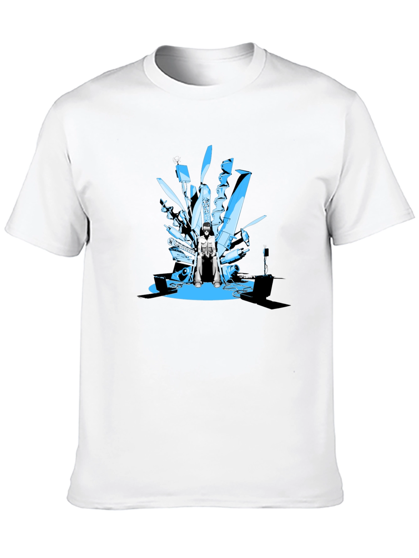 Tech Throne Black T-Shirt - Unique Graphic Design