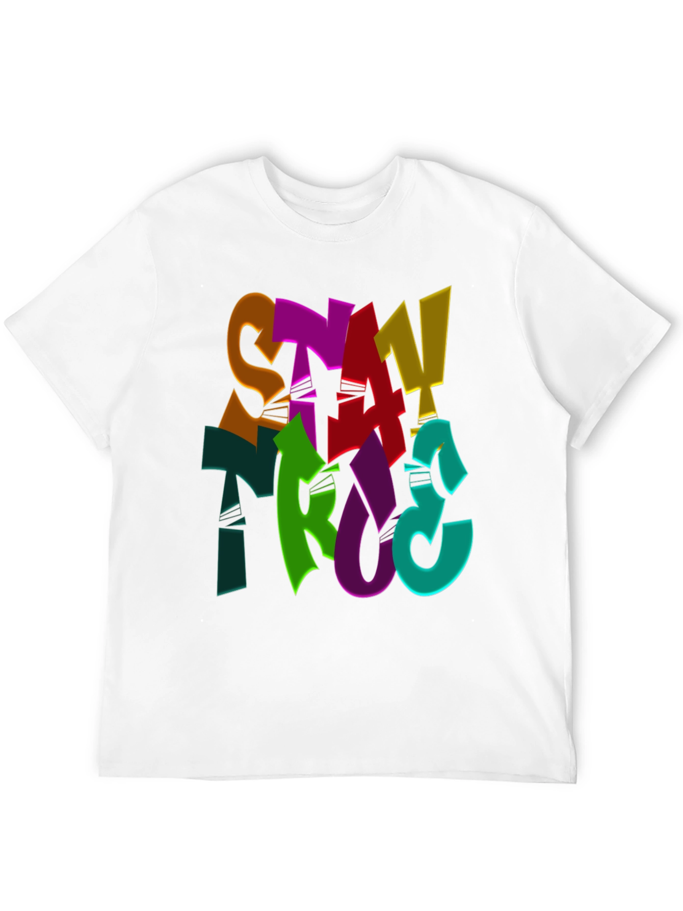 Stay True Graphic Print Black T-Shirt