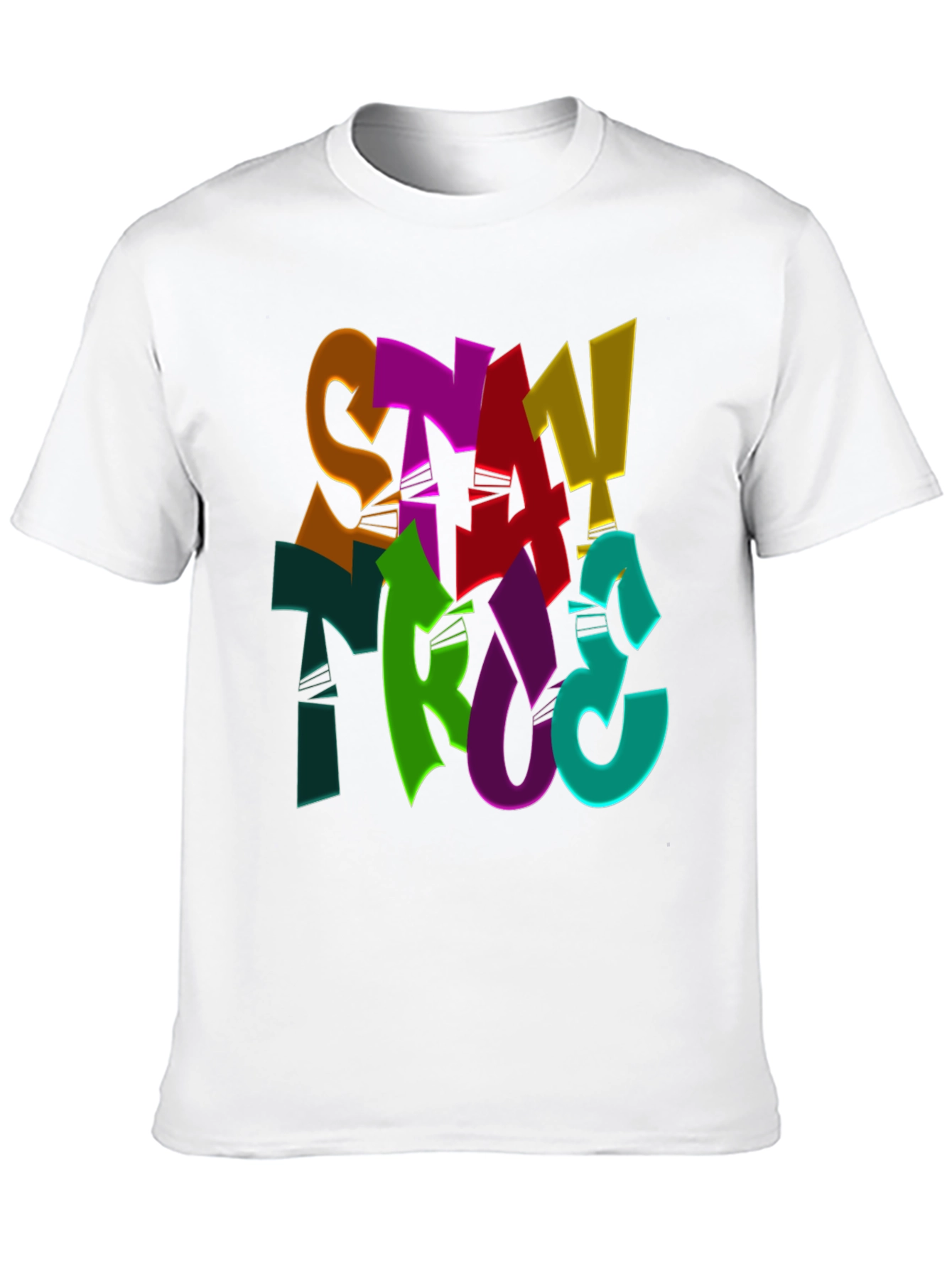 Stay True Graphic Print Black T-Shirt