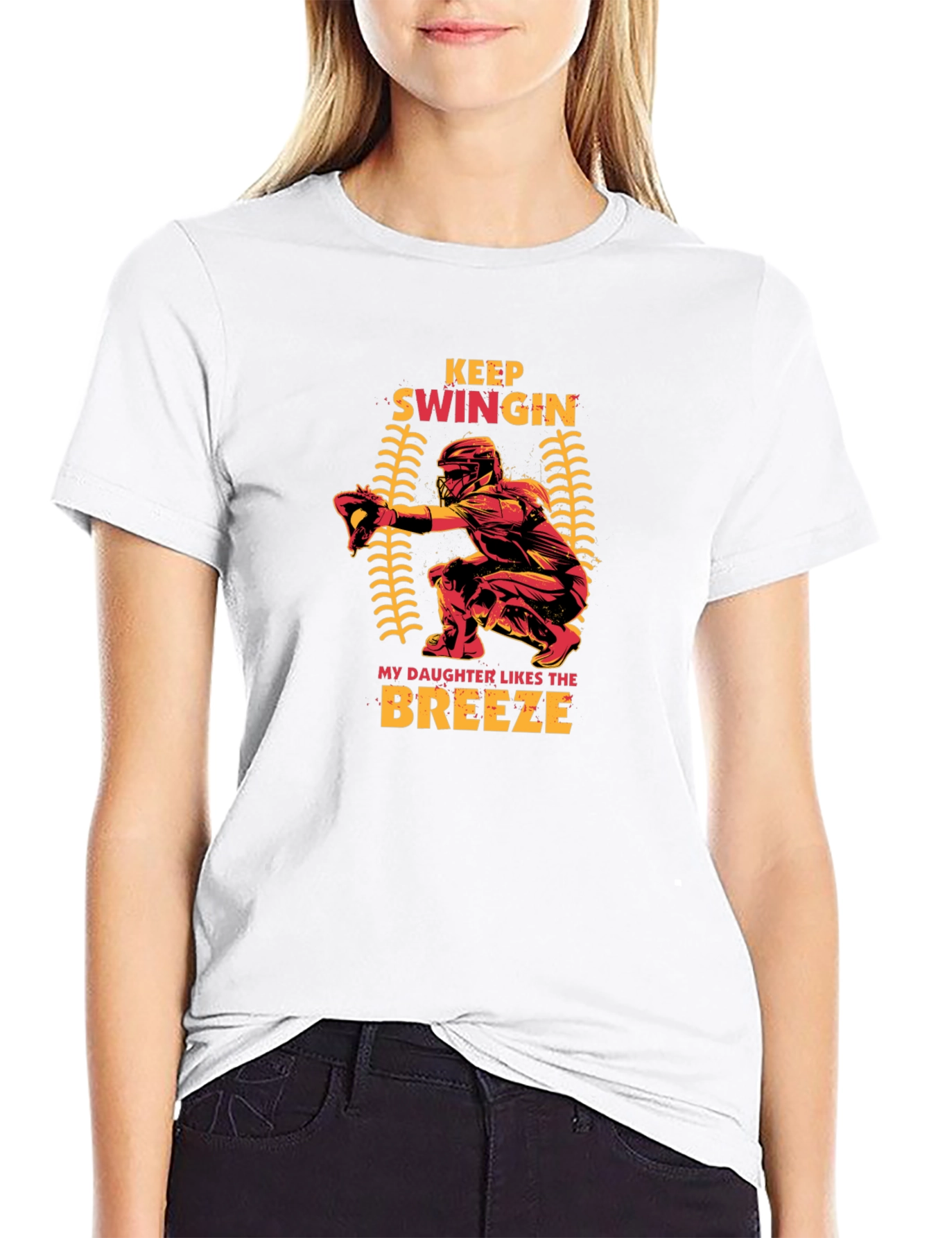 Keep Swingin Baseball Graphic T-Shirt